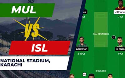 Multan Sultans vs Islamabad United Dream11 Prediction PSL Final 2024, Head To Head Records, Dream11 Team | MUL vs ISL National Stadium Karachi Pitch Report