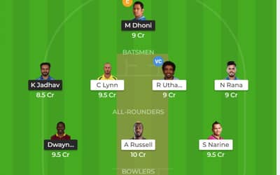 IPL 2019: Match 23, CSK vs KKR Dream11 Team to win