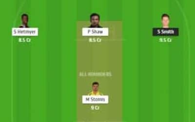 My Dream11 Team for RR Vs DC - Match No 23 ? Rajasthan Royals Vs Delhi Capitals - October-09 Friday 7:30 PM IST