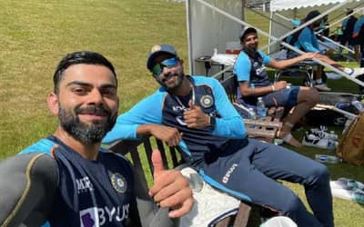 ICC WTC Final: Virat Kohli shares a quick picture with Siraj and Ishant amid practice sessions