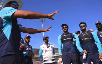 Team India Enjoying in England - A fun drill courtesy from Rohit Sharma