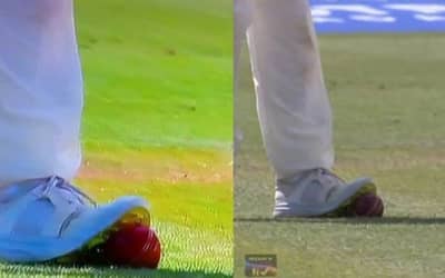 ENGvsIND: England Cricketers tempering the cricket ball with their spikes on day 4 of Lords Test
