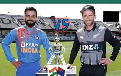 Men'sT20 World Cup: India vs New Zealand Match, Live Scorecard, Squad, Venue, Super 12, Group 2, live update
