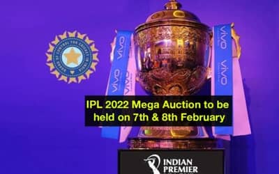 IPL 2022 Mega Auction to be held on February 7 and 8 in Bangalore