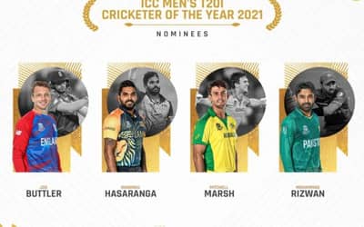 ICC T20I Player of the Year 2021 Nominee announced - Mohammad Rizwan, Mitchell Marsh, Wanindu Hasaranga, Jos Buttler