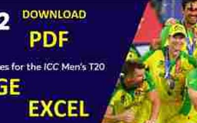 T20 World Cup 2022 Schedule Download in PDF, Image and Excel