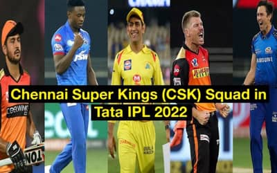 Predicted IPL 2022 Squad of Chennai Super Kings (CSK)