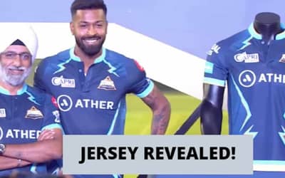 IPL 2022: Gujarat Titans Reveal New Jersey at Narendra Modi Stadium.&nbsp;
