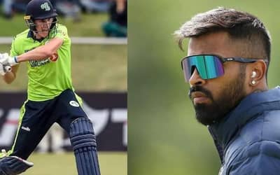Hardik Pandya gifts a special bat to Ireland?s Harry Tector after his sensational knock in 1st T20I