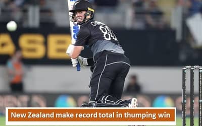 New Zealand record their highest-ever total in T20 International cricket