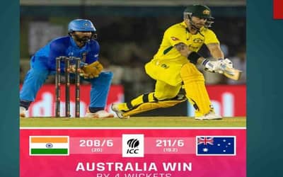 IND vs AUS Match Review: Aussies won the Nail Biting Match By 4 Wickets.