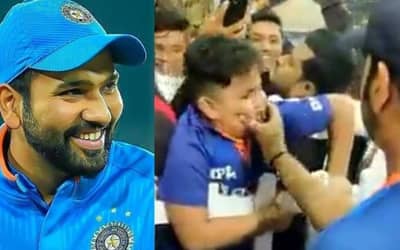 INDvSL 1st ODI: Watch Rohit Sharma consoles kid who breaks down in tears seeing his idol before India vs Sri Lanka 1st ODI in Guwahati