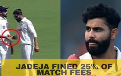 Jadeja Penalised for breaching ICC Code of Conduct in the 1st test India vs Australia. ICC fine 25% of match fees!