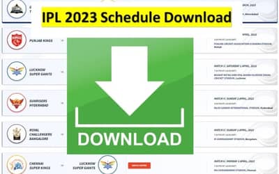Download IPL 2023 Schedule PDF, Excel and Image and All Teams Squad Image