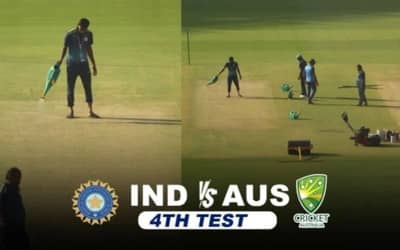 IND vs AUS 4th Test Ahmedabad Pitch Pictures surface on internet, See Images