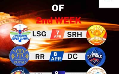 IPL Match List Of 2nd Week[IPL 2023]
