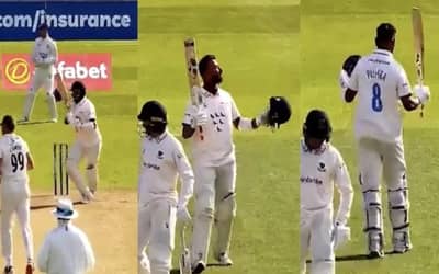 WATCH - Cheteshwar Pujara smashes a staggering century for Sussex in their first match of the County Championship
