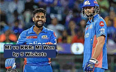 MI vs KKR: Mumbai Indians beat Kolkata Knight Riders at Wankhede Stadium, Updated Points Table after MI vs KKR