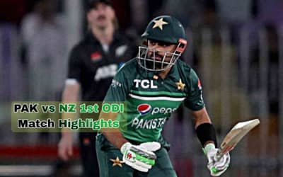 PAK vs NZ 1st ODI Match Highlights: In the first ODI match, Pakistan defeated New Zealand by five wickets