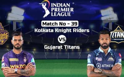 IPL 2023 KKR vs GT: Kolkata Knight Riders vs Gujarat Titans | Live Score, Result | News and updates | IPL 2023 Match No 39