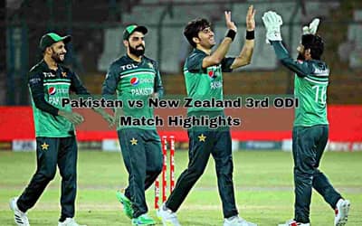 PAK vs NZ 3rd ODI Match Highlights: Pakistan captured the series by defeating New Zealand by 26 runs