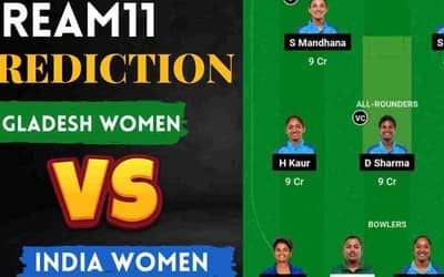 BAN-W vs IND-W Dream11 Prediction Today Match, Best Picks | Bangladesh Women vs India Women  Dream11 Team, Shere Bangla Stadium Pitch Report