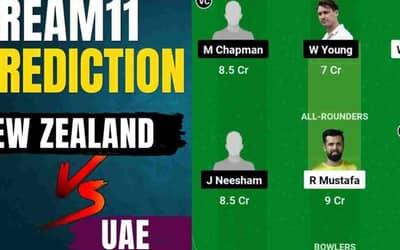 NZ vs UAE Dream11 Prediction Today Match | New Zealand vs United Arab Emirates Dream11 Team, Dubai International Stadium Pitch Report