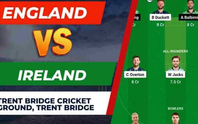 ENG vs IRE Dream11 Prediction 2nd ODI Match 2023 | England vs Ireland Dream11 Team, Trent Bridge Cricket Ground Pitch Report