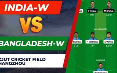 IND-W vs BAN-W Dream11 Prediction Asian Games Match | India Women vs Bangladesh Women Semi-Final Match Dream11 Team, ZJUT Cricket Field Hangzhou Pitch Report