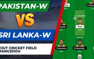 PAK-W vs SL-W Dream11 Prediction Asian Games 2023 | Pakistan Women vs Sri Lanka Women Dream11 Team, ZJUT Cricket Field Hangzhou Pitch Report