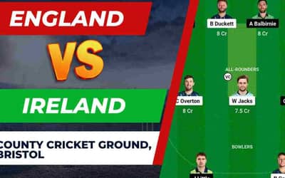 ENG vs IRE Dream11 Prediction 3rd ODI Match 2023 | England vs Ireland Dream11 Team, County Ground Bristol Pitch Report