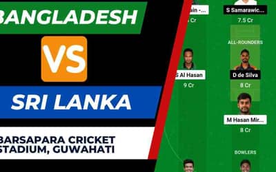 BAN vs SL Dream11 Prediction World Cup Warm-up Match | Bangladesh vs Sri Lanka Dream11 Team, Barsapara Cricket Stadium Guwahati Pitch Report