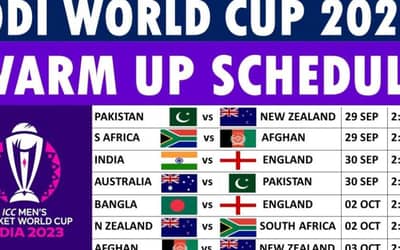 World Cup 2023: India's Next Warm-up Match? Check Out The Full World Cup 2023 Warm-up Schedule and Venues.