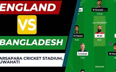 ENG vs BAN Dream11 Prediction World Cup Warm-up Match | England vs Bangladesh Dream11 Team, Barsapara Cricket Stadium Guwahati Pitch Report