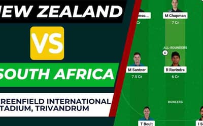 NZ vs SA Dream11 Prediction World Cup Warm-up Match No. 7 | New Zealand vs South Africa Dream11 Team, Greenfield International Stadium Trivandrum Pitch Report
