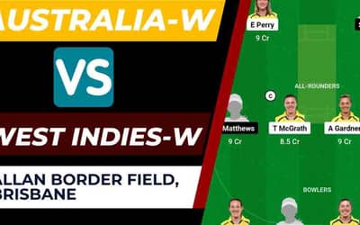 AUS-W vs WI-W Dream11 Prediction 3rd T20I Match | Australia Women vs West Indies Women Dream11 Team, Allan Border Field Brisbane Pitch Report