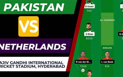 PAK vs NED Dream11 Prediction 2nd Match World Cup 2023 | Pakistan vs Netherlands Dream11 Team, Rajiv Gandhi International Cricket Stadium Pitch Report