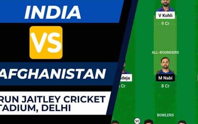 IND vs AFG Dream11 Prediction 9th Match World Cup 2023 | India vs Afghanistan Dream11 Team, Head To Head Records, Playing XI, Pitch Report