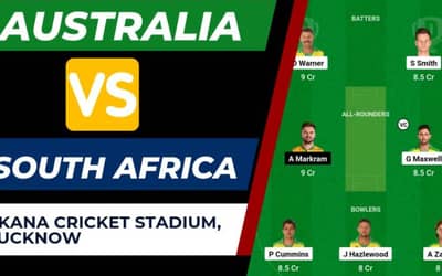 AUS vs SA Dream11 Prediction, Australia vs South Africa Dream11 Team, Playing 11, Ekana Cricket Stadium Pitch Report | ICC World Cup 2023