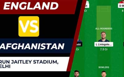 ENG vs AFG Dream11 Prediction 13th Match World Cup 2023 | England vs Afghanistan Dream11 Team, Arun Jaitley Cricket Stadium Pitch Report