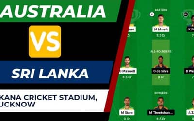 AUS vs SL Dream11 Prediction, Australia vs Sri Lanka Dream11 Team, Playing 11, Ekana Cricket Stadium Pitch Report | ICC World Cup 2023