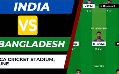 IND vs BAN Dream11 Prediction 17th Match World Cup 2023 | India vs Bangladesh Dream11 Team, MCA Cricket Stadium Pitch Report