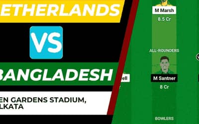NED vs BAN Dream11 Prediction World Cup 2023 | Netherland vs Bangladesh Dream11 Team, Eden Gardens Cricket Stadium Kolkata Pitch Report