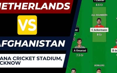 NED vs AFG Dream11 Prediction World Cup 2023 | Netherlands vs Afghanistan Dream11 Team, Ekana Cricket Stadium Pitch Report