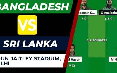 BAN vs SL Dream11 Prediction World Cup 2023 Match no. 38 | Bangladesh vs Sri Lanka Dream11 Team, Head to Head, Arun Jaitley Stadium Delhi Pitch Report