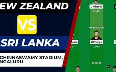 NZ vs SL Dream11 Prediction [C &amp; VC] World Cup 2023 | New Zealand vs Sri Lanka Dream11 Team, M. Chinnaswamy Stadium Bengaluru Pitch Report