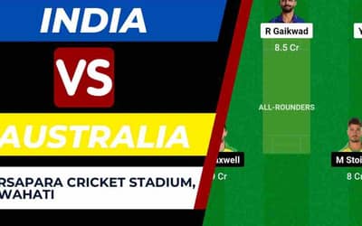 IND vs AUS 3rd T20I Dream11 Prediction, Dream11 Team | India vs Australia Barsapara Cricket Stadium Pitch Report
