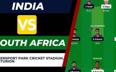 IND vs SA 1st Test Dream11 Prediction, Dream11 Team | India vs South Africa SuperSport Park Cricket Stadium Centurion Pitch Report