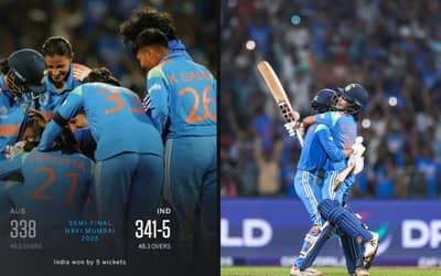 Unstoppable India Women Storm to the Women's ODI World Cup Final as Jemimah Rodrigues' Ton Sinks Mighty Australia in Record Chase