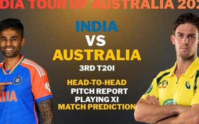 IND vs AUS 3rd T20I: Head-to-Head, Playing XI, Players List, Match Prediction, Pitch Report | India Tour of Australia 2025